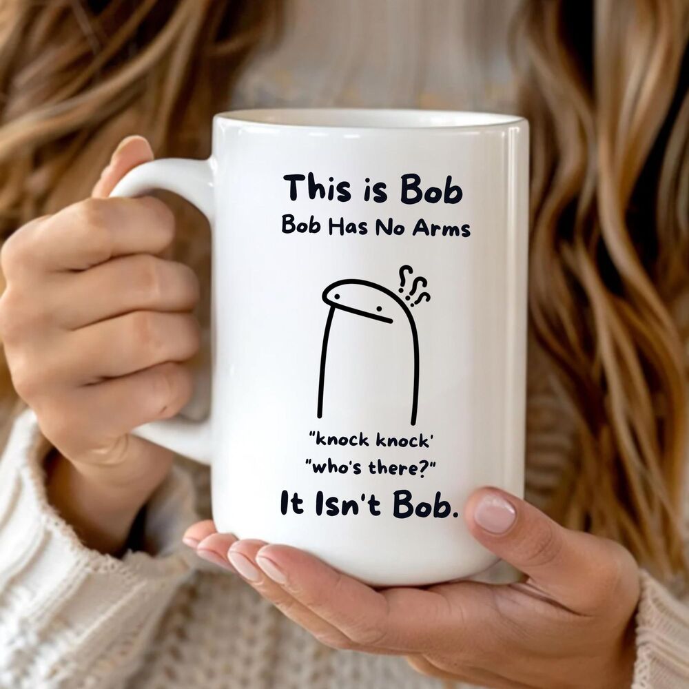 This Is Bob Mug, Bob Has No Arms KnockMug, Funny Dad Joke Mug, Humor Coffee Cup